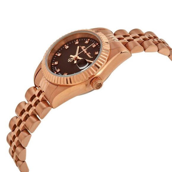 NWT Authentic Mathey-Tissot Mathy II Quartz Brown Dial Women's Watch - Picture 2 of 3